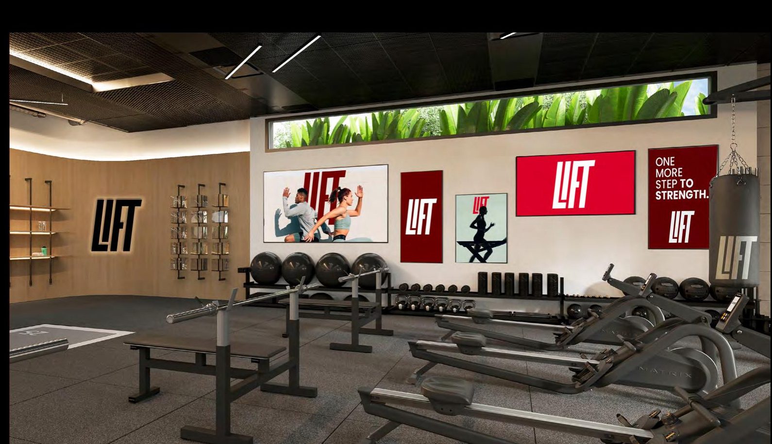 LIFT The Gym — brand interior and signage